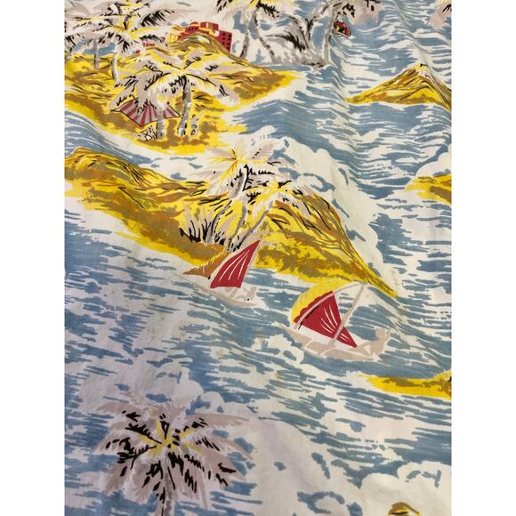 The Territory Ahead Men’s Retro Hawaiian Camp Shirt XL, Cotton‎ Island Sailboats - Picture 11 of 14